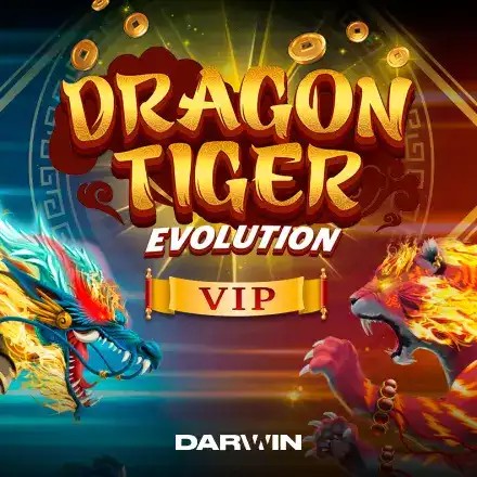 Official Table Games logo: Dragon Tiger Evolution VIP by Darwin Gaming at Oscarspin