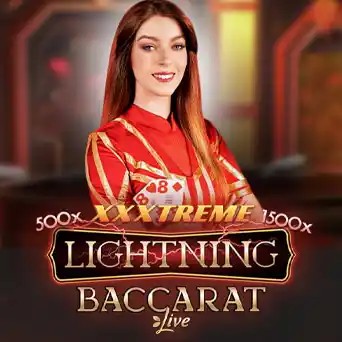 Lightning Baccarat logo by Evolution at Oscarspin