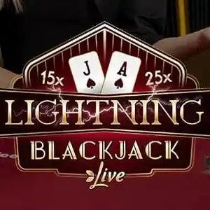 Live Dealer logo of Lightning Blackjack from Evolution at Oscarspin