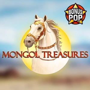 Mongol Treasures slot logo by Endorphina at Oscarspin