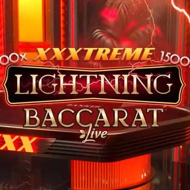 XXXtreme Lightning Baccarat slot logo by Evolution at Oscarspin